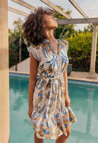Once Was - Soraya Cotton Silk Dress in Golden Medina