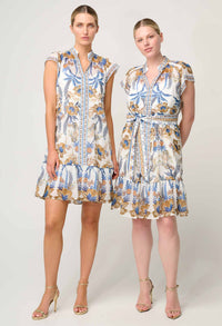 Once Was - Soraya Cotton Silk Dress in Golden Medina