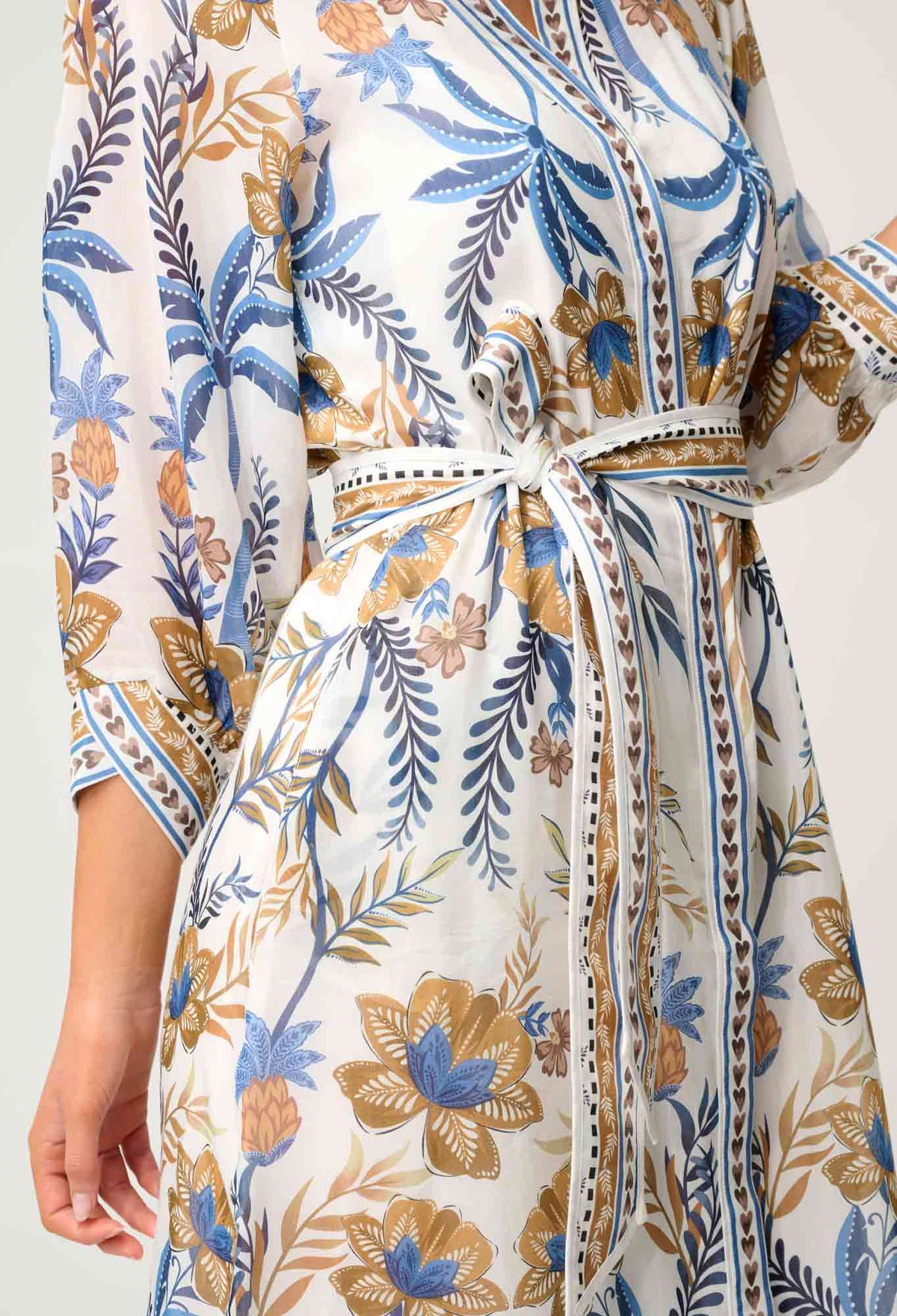 Once Was - Carmen Cotton Silk Maxi Dress in Golden Medina