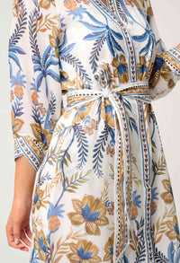 Once Was - Carmen Cotton Silk Maxi Dress in Golden Medina