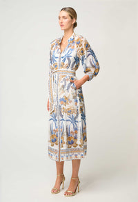 Once Was - Carmen Cotton Silk Maxi Dress in Golden Medina