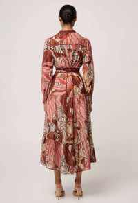 Once Was - Liliana Cotton Silk Printed Maxi Dress in Cathedral Botanic