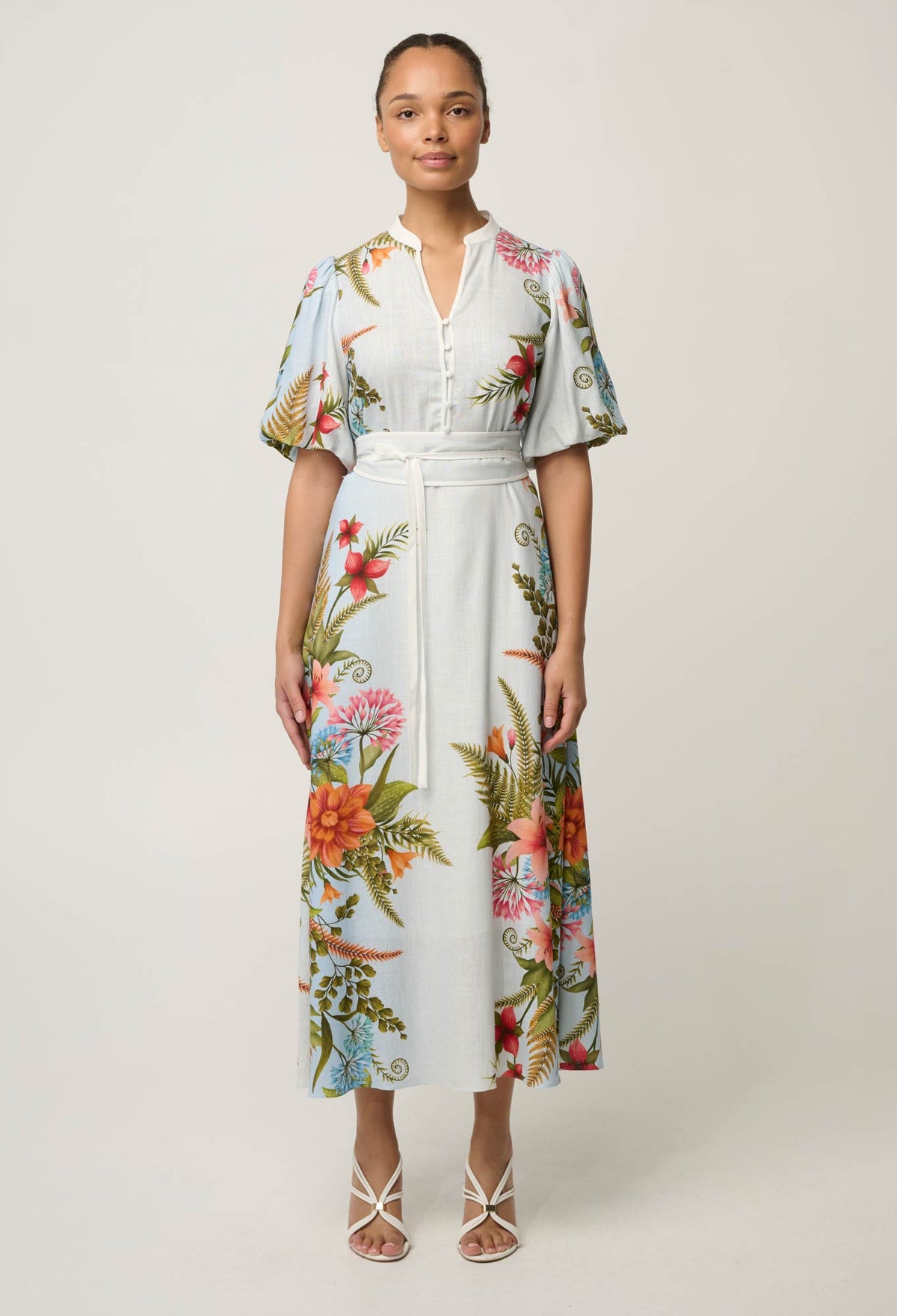 OnceWas Fleur Print Dress in Bloomscape