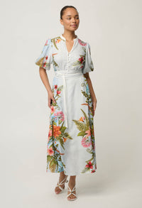 OnceWas Fleur Print Dress in Bloomscape
