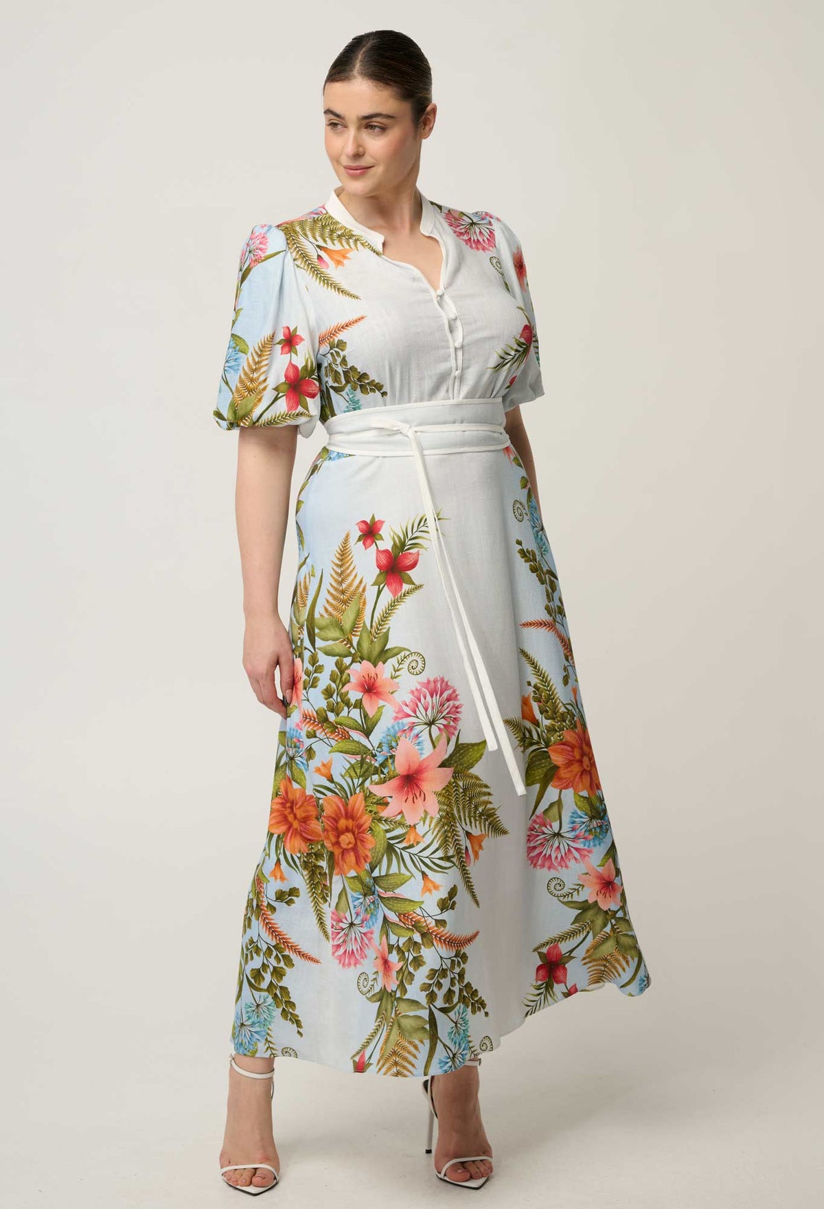 OnceWas Fleur Print Dress in Bloomscape