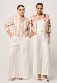 Once Was Delray Reversible Jacket - shown on two models
