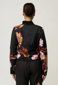 Once Was - Delray Reversible Jacket - Sunset Orchid / Noir Orchid