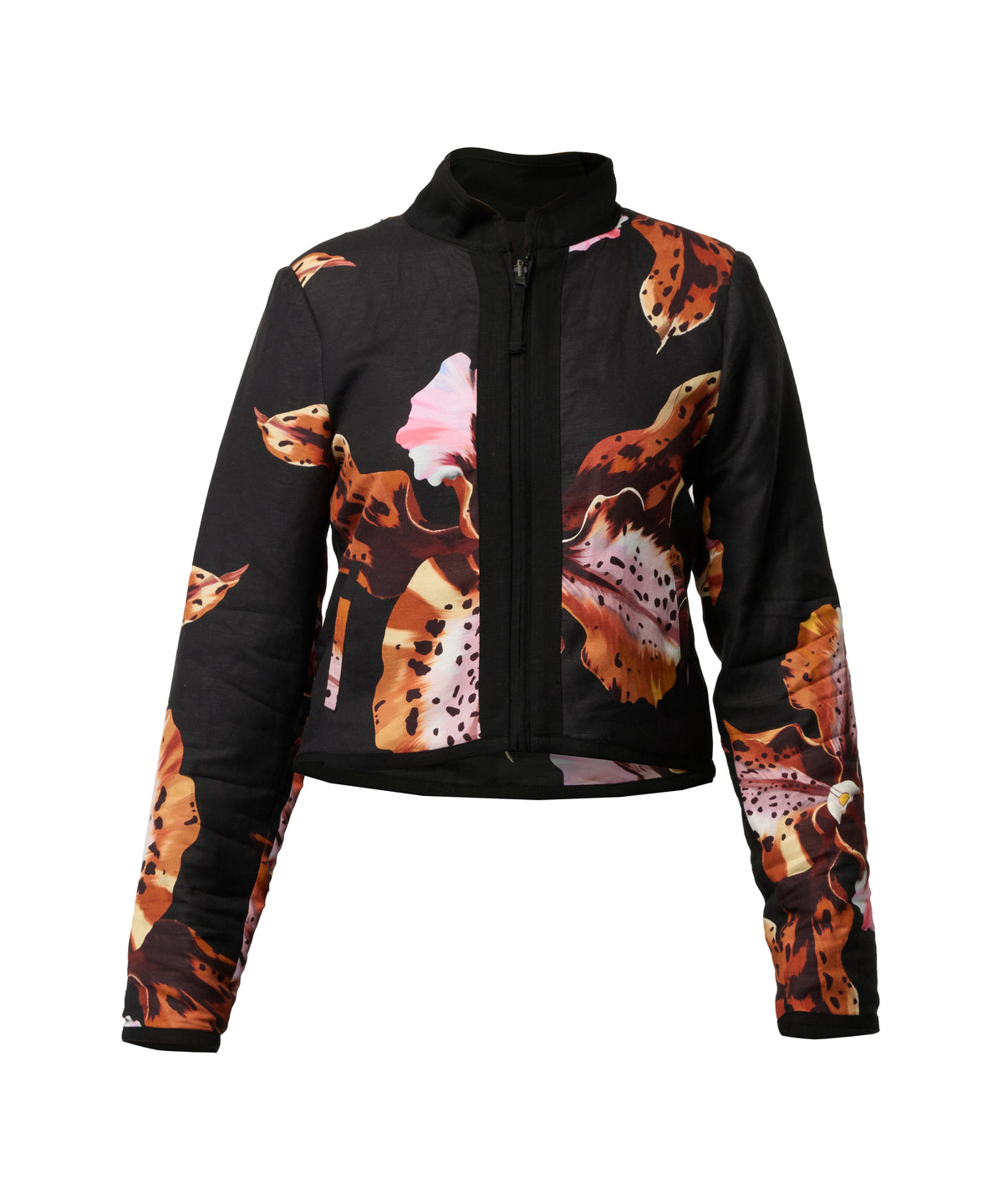 Once Was - Delray Reversible Jacket - Sunset Orchid / Noir Orchid