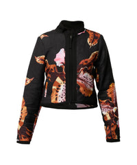 Once Was - Delray Reversible Jacket - Sunset Orchid / Noir Orchid