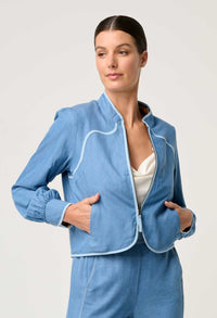Once Was - Aurora Reversible Viscose with Tencel Fringe Jacket