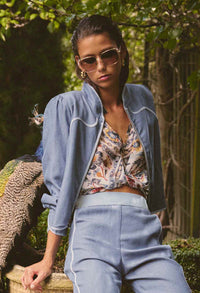 Once Was - Aurora Reversible Viscose with Tencel Fringe Jacket