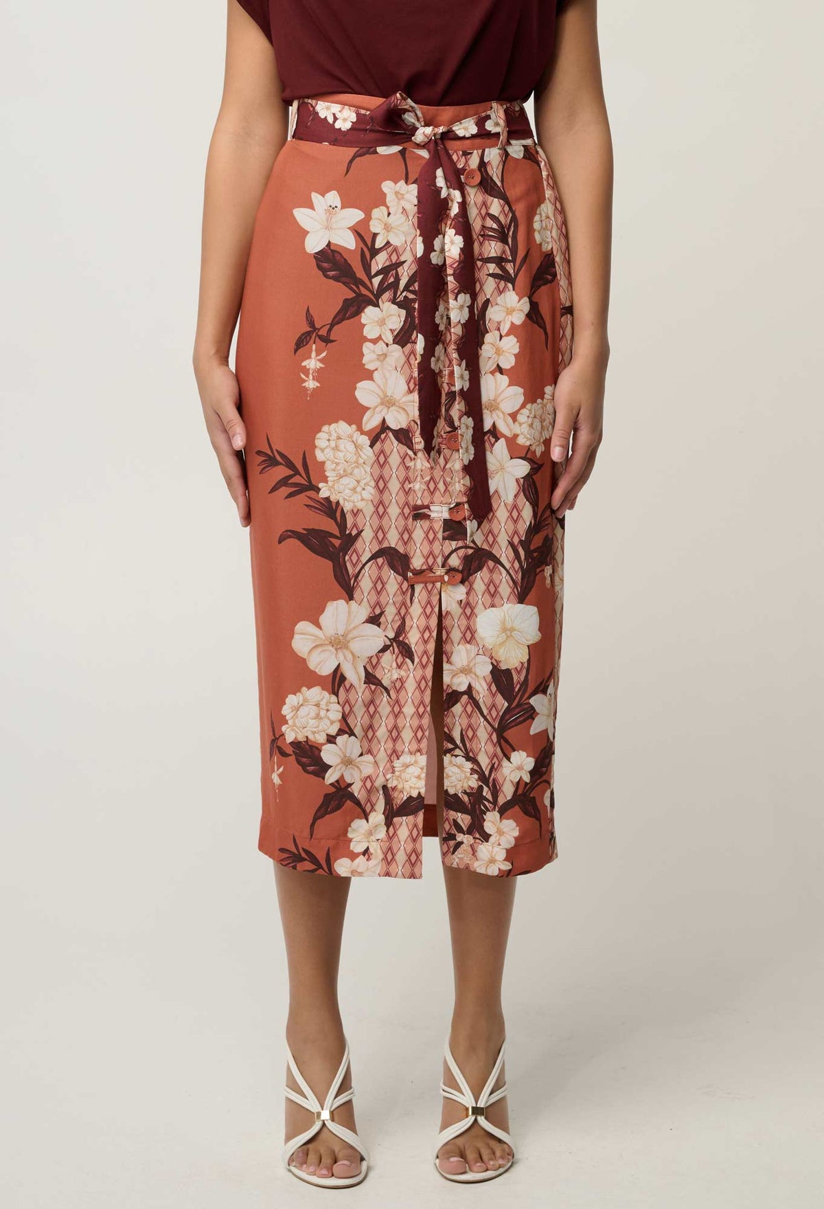 Once Was Adria Skirt Amber Vine - front