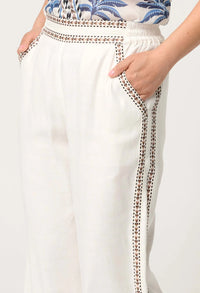 Once Was - Zara Linen Viscose Pant in Ivory