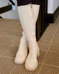 Django & Juliette Zina Stretch Knee High Boot - Almond