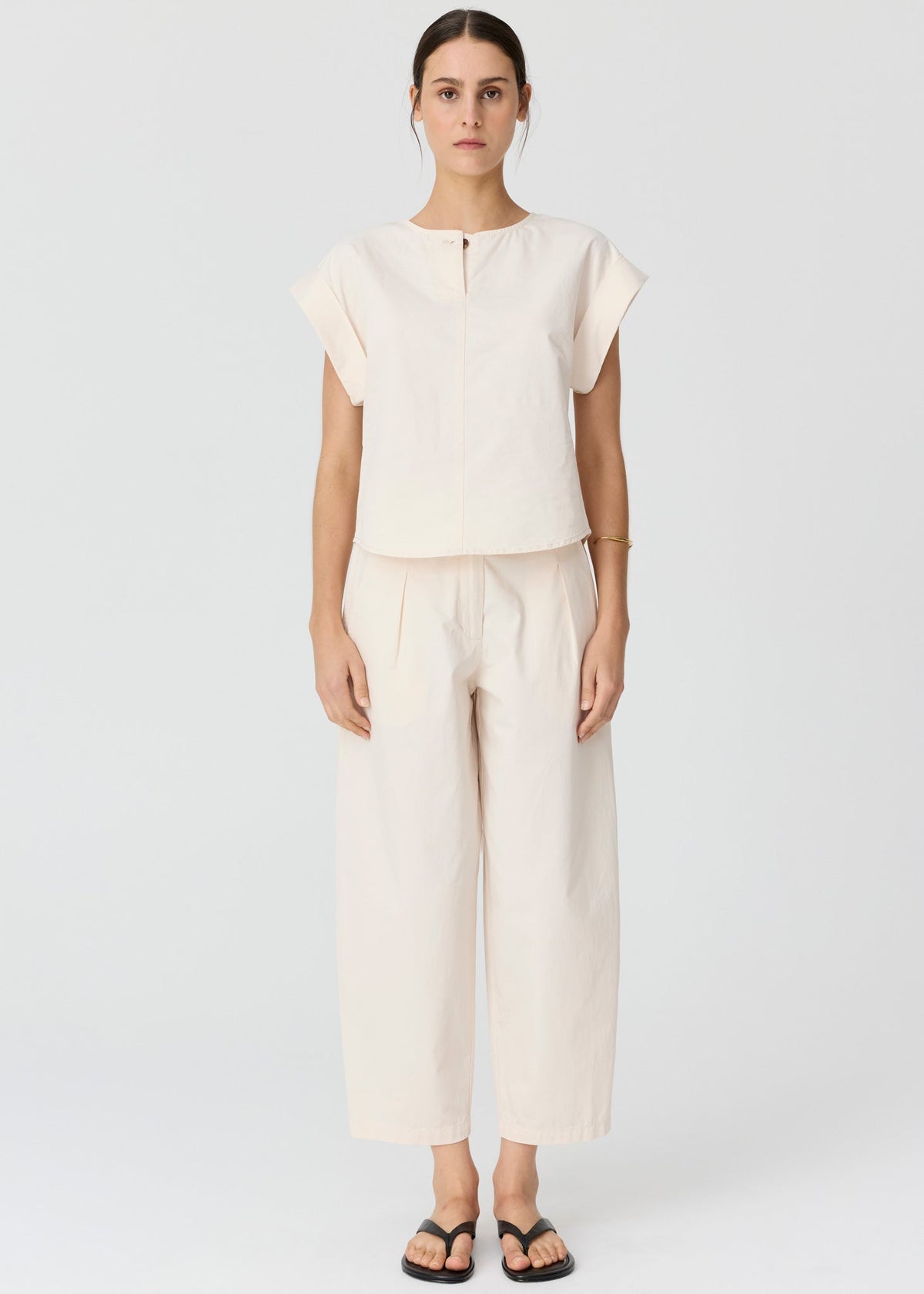 POL Alma Barrel Pant in Pebble