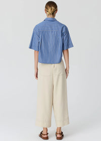 POL Aubin Camp Shirt Blue/Butter back