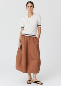 POL Dahlia Knit Polo White/Toffee side