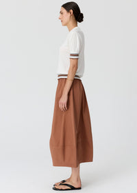 POL Dahlia Knit Polo White/Toffee close up