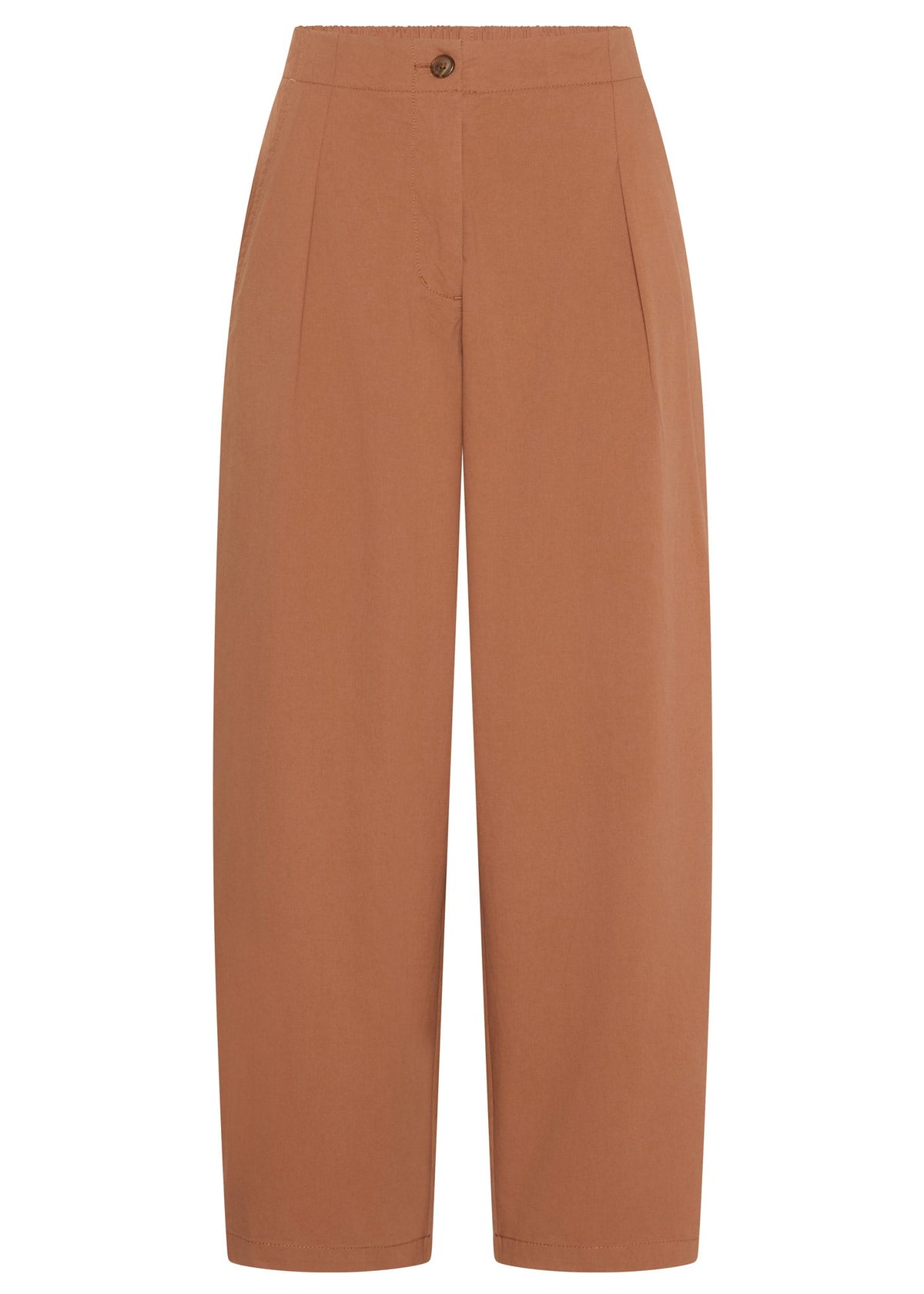 POL Alma Barrel Pant Toffee flat lay