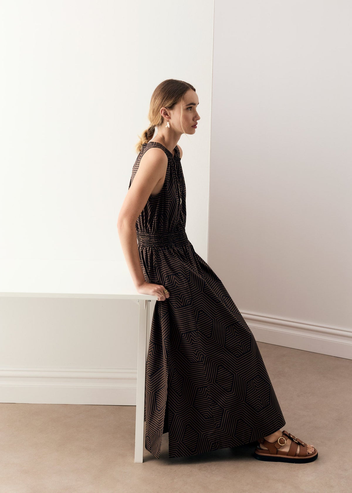 POL Trellis Tank Dress styled