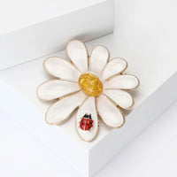 Daisy & Lady Bug Brooch