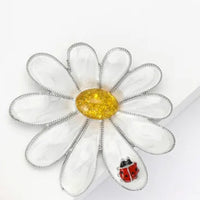 Daisy & Lady Bug Brooch