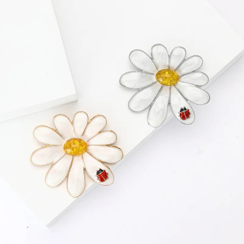 Daisy & Lady Bug Brooch