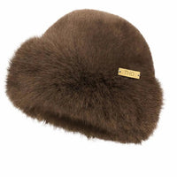 Faux Fur Peruvian Hat - Chocolate