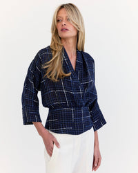 Eder by Anna Marlene Pant in ivory silk wool