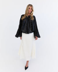 Eder by Anna Sensuel A-line midi skirt in ivory