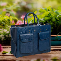 Croco Satchel Bag
