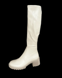 Zina - DJ Stretch Knee High Boot - Almond