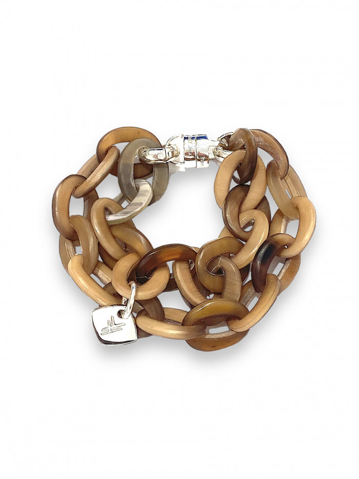 Chopin Horn and Silver Bracelet