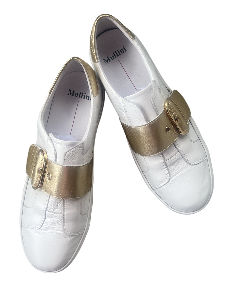 Mollini Chief Mo Sneaker - White & Gold