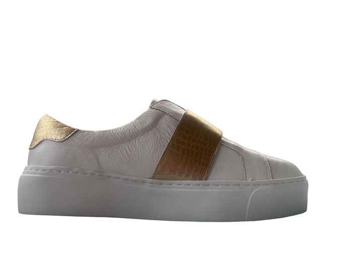 Mollini Chief Mo Sneaker - White & Gold