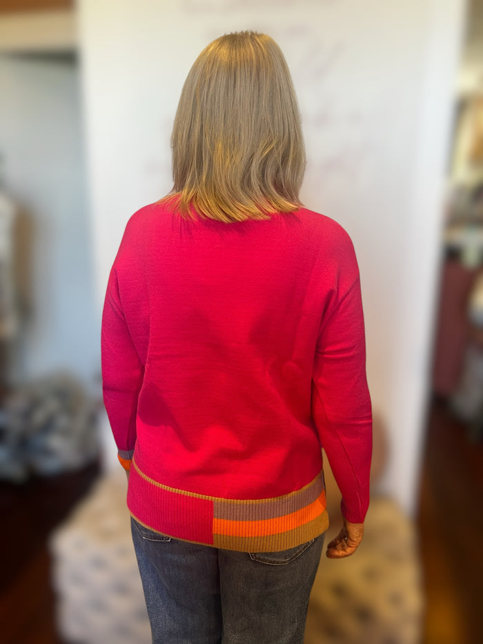 Knitted Sweater - Hot Pink