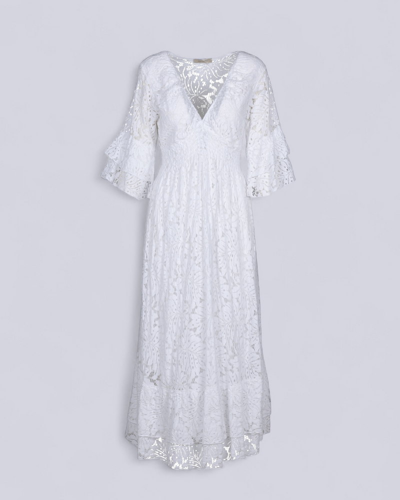 Astrid - Boho Dress - White