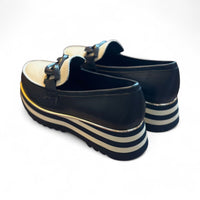 Eaila Navy Leather Loafers