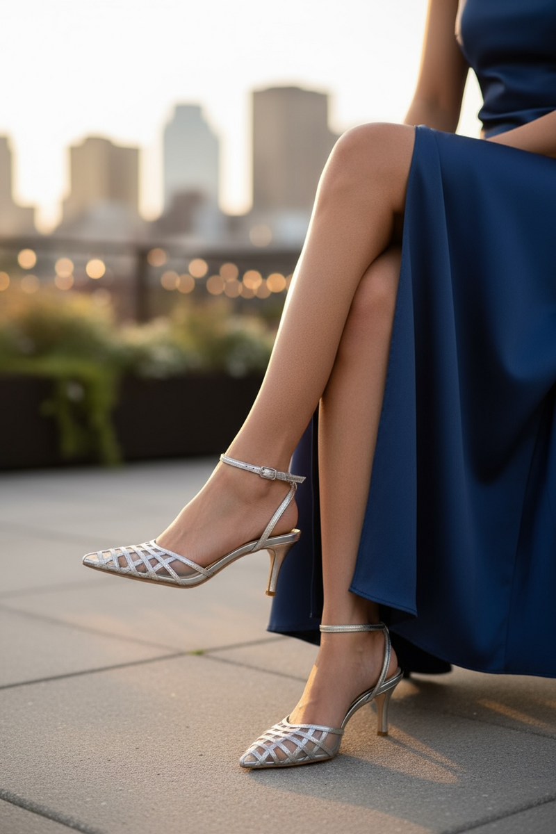 Toria - Platinum Lattice Heel