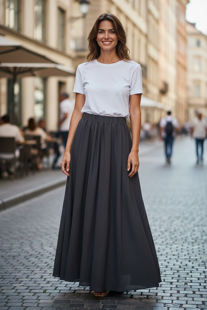 Astrid - Black Maxi Skirt