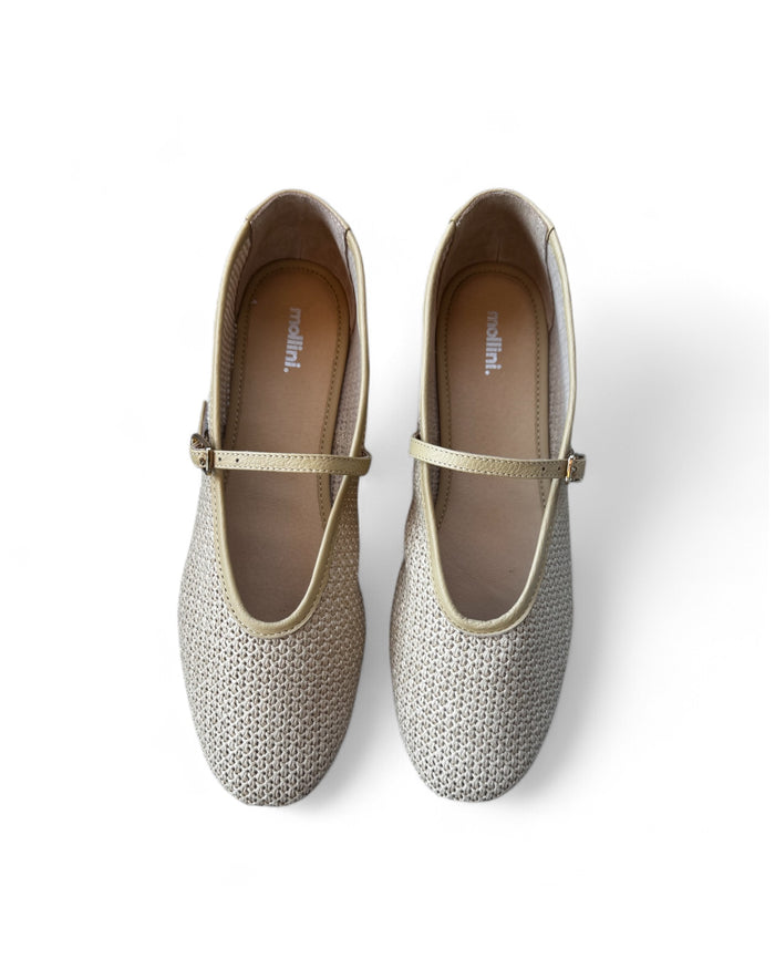 Mollini Havens Natural/Camel Woven Leather