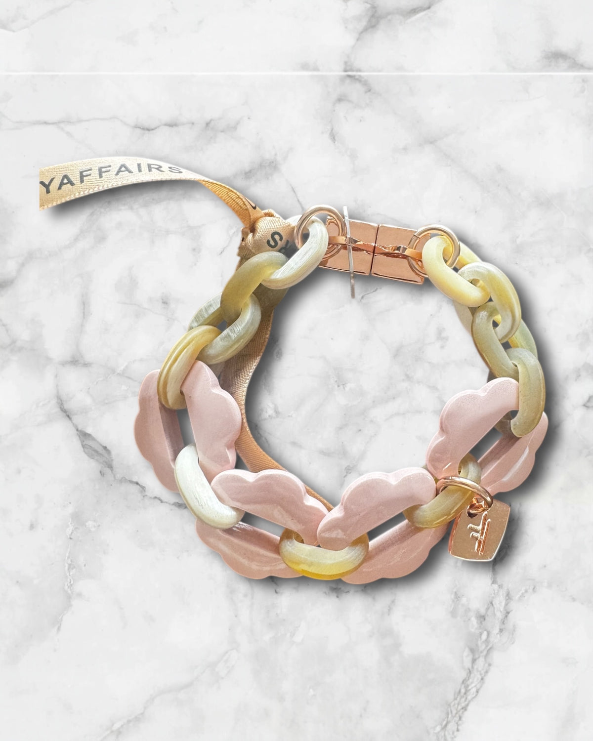 Fiora Horn and Brass Bracelet