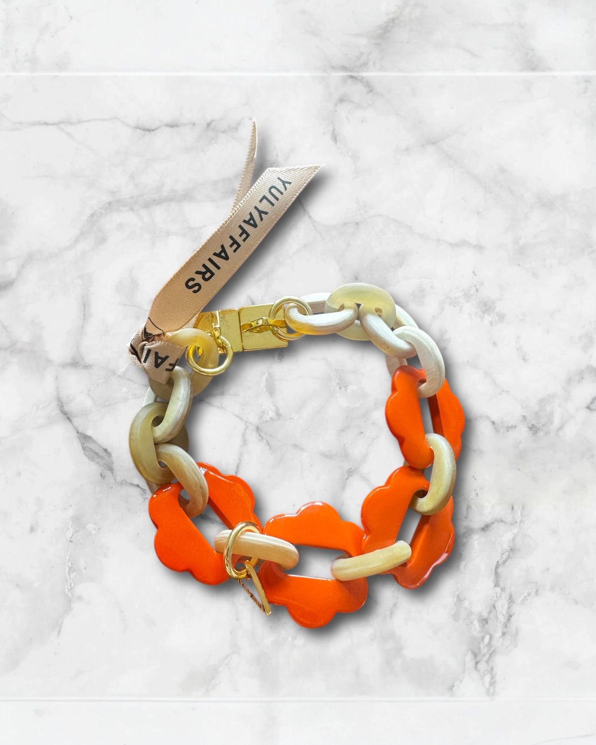 Fiora Horn and Brass Bracelet