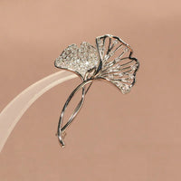 Gold Ginko Brooch