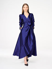 Moss & Spy Portia Dress in Luminous Blue, detail