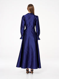Moss & Spy Portia Dress in Luminous Blue, back
