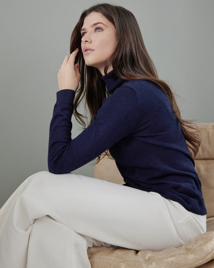 Cotton/Cashmere Turtleneck