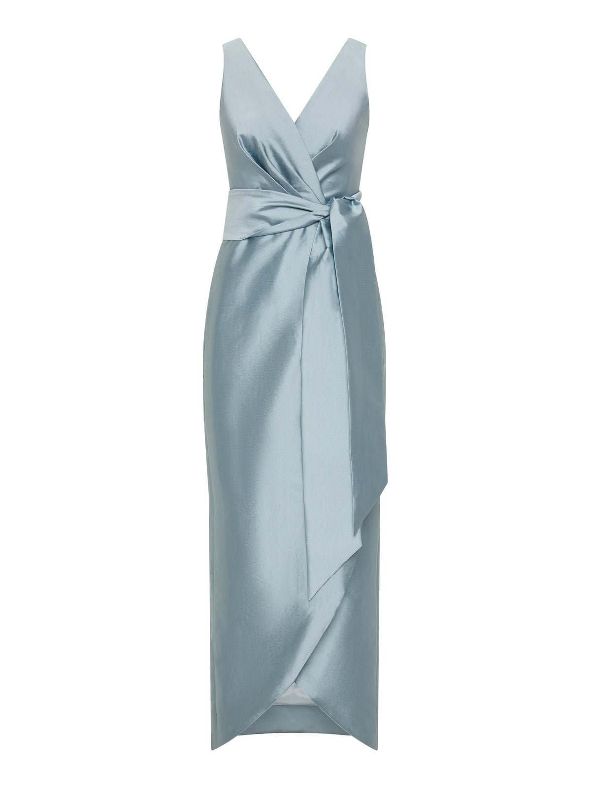 Moss & Spy Prudence Dress sky blue, tulip midi skirt detail