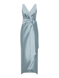 Moss & Spy Prudence Dress sky blue, tulip midi skirt detail