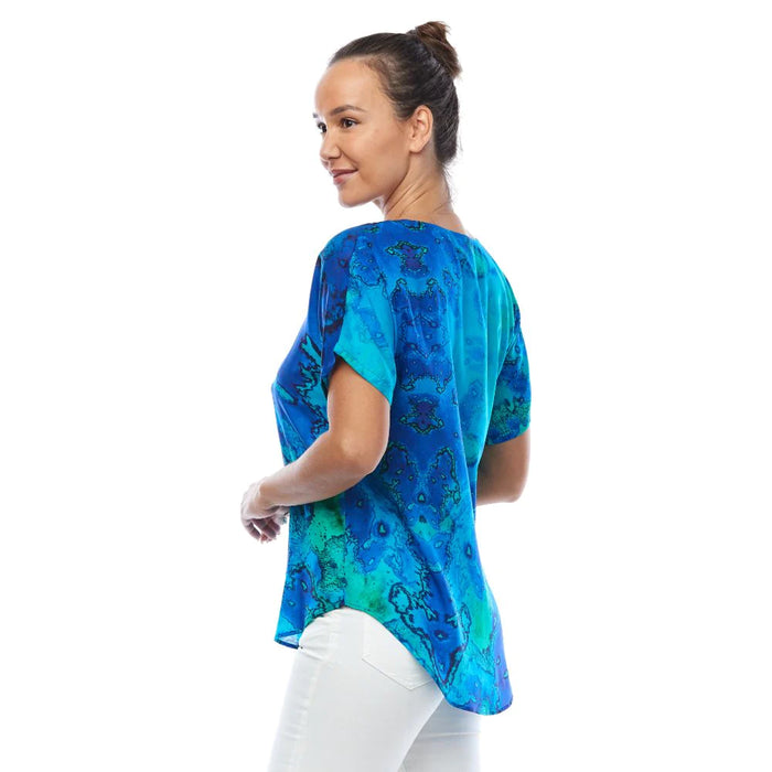 Claire Powell short sleeve v-neck top (Reef)